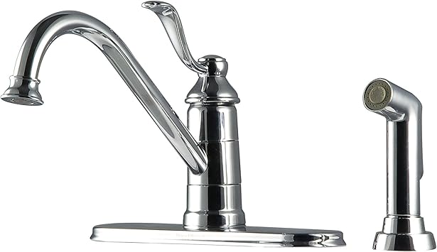 Pfister Gt344pc0 Portland 1 Handle Kitchen Faucet With Side Spray In Polished Chrome Non Water Efficient Model Touch On Kitchen Sink Faucets Amazon Com