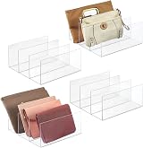 mDesign Clutch Bag Organiser Set of 4 - 3 Slot Handbag Storage Tray view 1