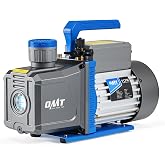 Orion Motor Tech Vacuum Pump 9 CFM Gray | 2 Stage A2L 9 CFM 3/4 HP Vacuum Pump for R1234yf R32 R134a R22 R410A with 1.5 Micron Ultimate Vacuum, Auto HVAC Vacuum Pump