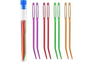 VIDILLO Repair Sewing Needles, Big Needle and Giant Tapestry Needles with Transparent Bottle for Crochet Darning Beading Quilting Weaving Crafts, Total 8 Pcs