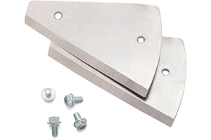 Silkfly 2 Pcs 8 Inch Curved Ice Auger Blades Compatible with Eskimo, Strikemaster, HT Heavy Duty Stainless Steel Ice Fishing Auger Drill Blades for Winter Outdoor Use