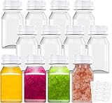 HXC 12-Pack 4oz/120ml Juice Bottles with Lids PET Plastic Reusable view 1