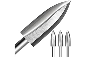 FOTYBEI Wood Carving Drill Bits Set Compatible with Rotary Tool Different Shapes of Engraving Bits Meeting Woodworking DIY Carving, Drilling Hole, Grinding, Micro Sculpture (FO-3Pcs-PBK)