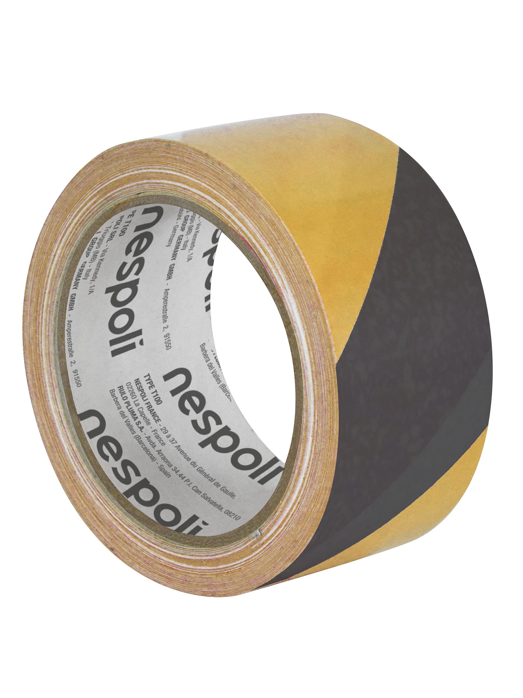 Nespoli N9930194788 Signage Ribbon, Black/Yellow, 50 mm x 33 m, 50mm x 33m