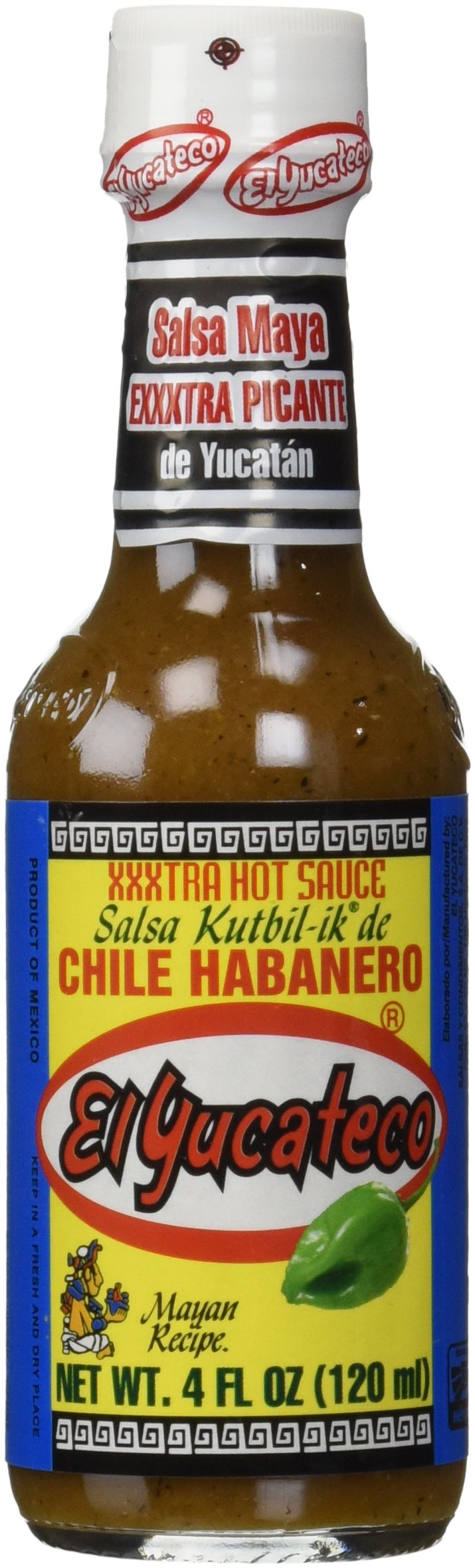 EL YUCATECO SAUCE HABANERO XTRA HOT, 4 OZ (4-Pack)