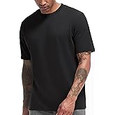 VEIISAR Men's Heavy Weight Crew Neck T-Shirt Mens Premium Cotton Tee - Pre Shrunk S-3XL