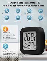 Houdian Digital Hygrometer Indoor Thermometer Humidity Gauge - Temp Humidity view 2