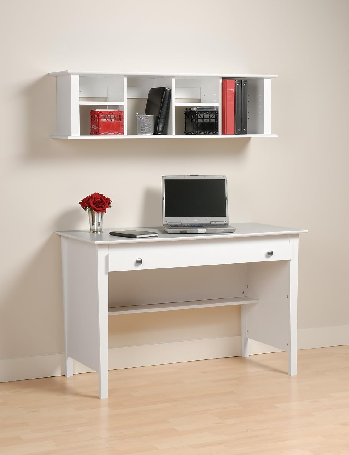 Contemporary Desk and Hutch White Amazon.co.uk Kitchen & Home