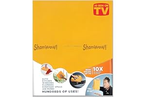 The Original Shamwow - Super Absorbent Multi-Purpose Cleaning Shammy Chamois Towel Cloth - Holds 10X its Weight in Liquid - M