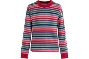 RUIKAJIA Women's Long Sleeve Rainbow Stripe Good Buddy Horror Shirt Adults Adults