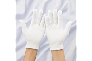4 Pairs White Cotton Knit Oven Mitts, Work Safety Gloves, Thickened Gloves for Oven & Tasks & Outdoor