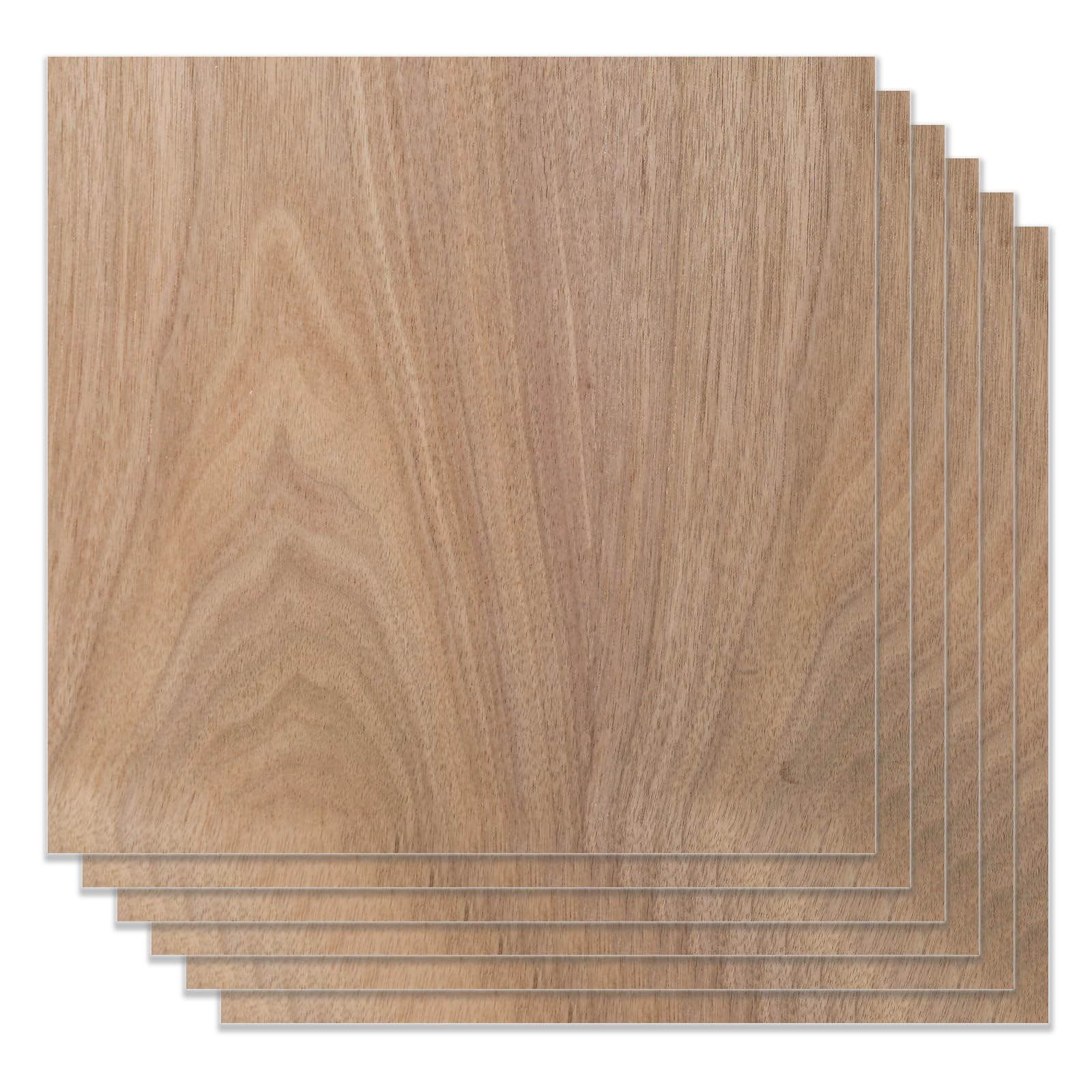 Dekaim Black Walnut Plywood, 6 Packs, Natural Mountain Grain, CNC Cutting, DIY Crafts