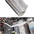 13mm - 1/2" Self Closed Aluminized Sleeve Heat Shield Protection Side Entry High Temp for Hoses, Wire Harnesses, Cables, Automotive, Exhaust 39" (1 Meter)