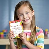 VELENTI 40 Pack Kids Birthday Invitations A5 Folding Envelope Design view 4