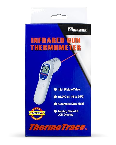 DELTATRAK 15041 THERMOTRACE INFRARED GUN THERMOMETER WITH LASER 12:1