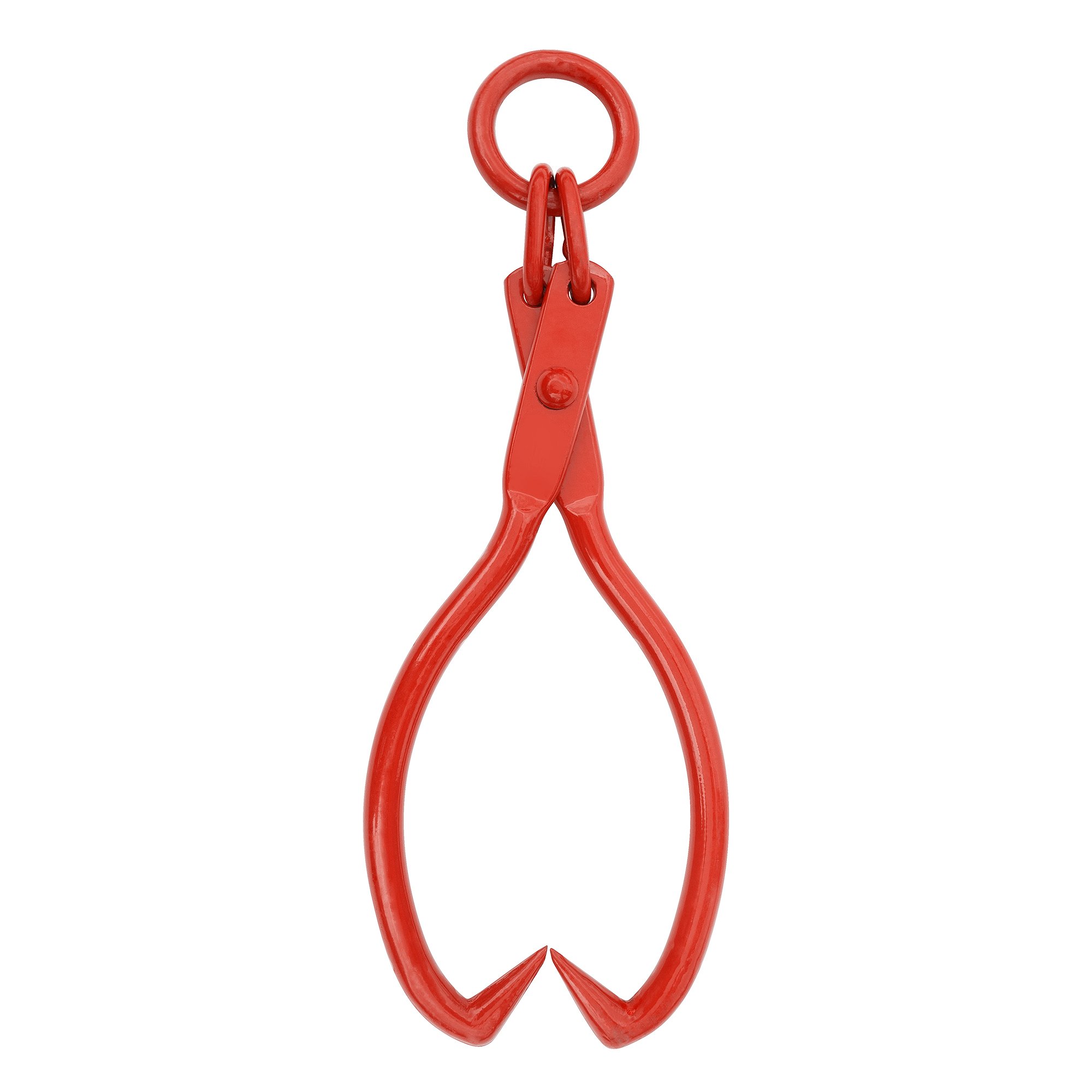 Skidding Tongs 32-inch Log Grabber with Ring for Connecting with Chain Logging Tools for Forestry, Timber, and Firewood by Earth Worth (Red)