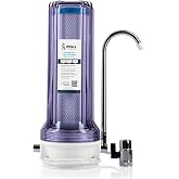 iFilters CNTP-1C Countertop Water Filter with 0.5 Micron Carbon Block | CNTP-1C | Countertop Drinking Water System | Reduces CTO, VOCs, Cysts, Pesticides, Bad Taste &amp; Odor | Clear Housing