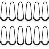Nylon U-Shape Zipper Pulls, 12 Pcs Heavy Duty Zipper Tags, North Face Backpack Zippers Pull Replacement, Black Cord Extension for Backpack Luggage Purse