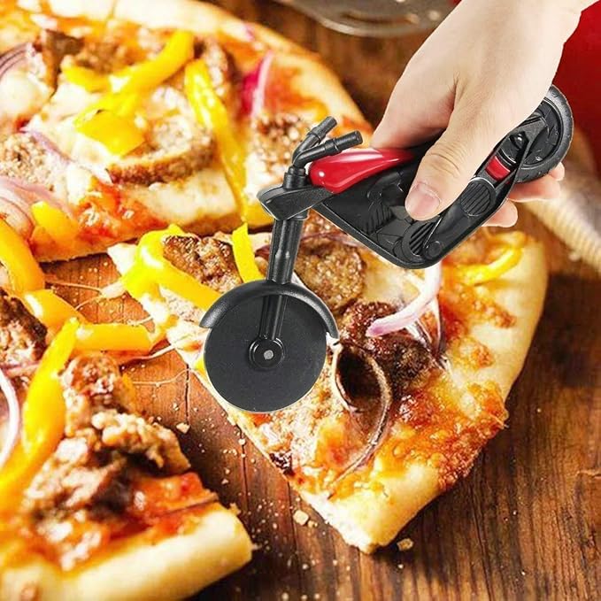 Motorcycle Shape Pizza Cutter, Motorcycle Pizza Cutter, Plastic