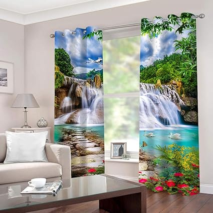 empty cortina 3d de dormitorio cascada