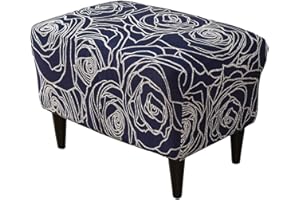 Eco-Ancheng Rectangular Storage Ottoman Slipcover - Footrest Stool Covers with Nonslip Elastic Bottom