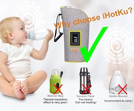 ihotku travel baby bottle warmer