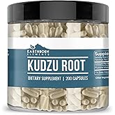Earthborn Elements Kudzu Root 200 Capsules, Pure & Undiluted, No Additives