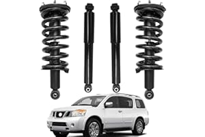 ENZVOIA Front and Rear Struts and Shocks Complete Assembly for Nissan Armada 2005-2015, for Nissan Armada Struts, Front and Rear Shock Absorber Set with Coil Spring Assemblies - 171358/37253