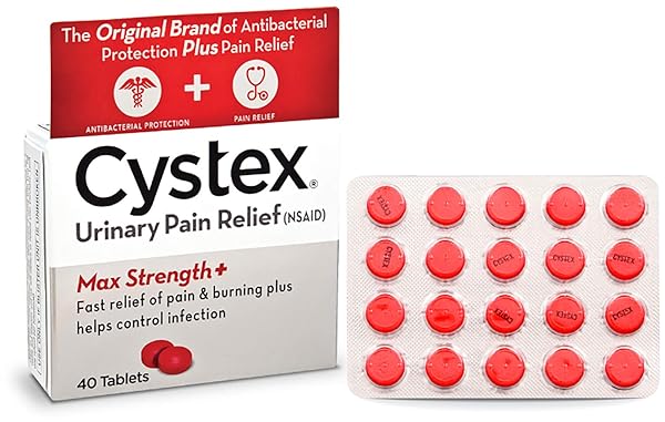CYSTEX URINARY PAIN RELIEF TABLETS | FAST UTI TREATMENT | CONTROLS FREQUENT URINATION | KEEPS URINARY TRACT INFECTION FROM WORSENING | 40 TABLETS