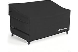 Porch Shield Waterproof Outdoor Bench Sofa Cover – Patio 2 Seater Loveseat Cover 56W x 31D x 33H inch, Black
