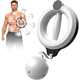 Infinity Hoop for Arms 360&deg; Hand-Crank Arm Trainer for Home Workouts White | Forearm, chest, shoulder and arm muscle training for men and women; lightweight 1 lb design with a 0.33 lb weighted ball.