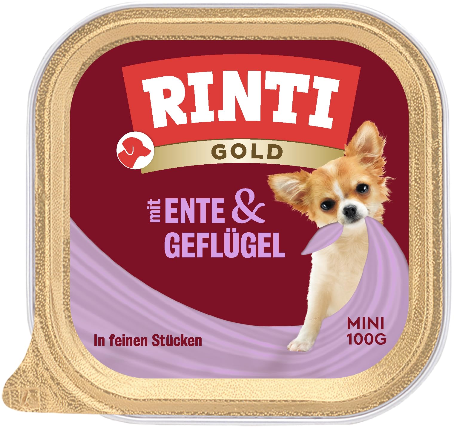 Rinti Gold Mini Duck & Poultry, Pack of 16 (16 x 100 g)