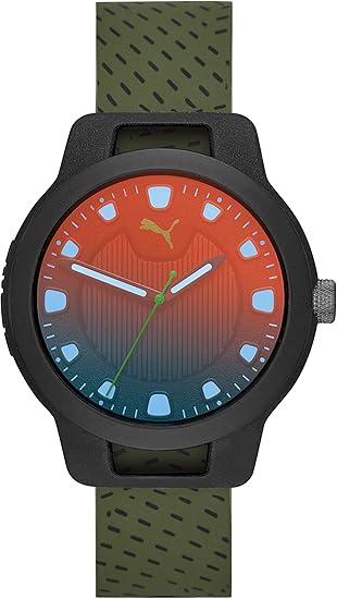 Amazon プーマ 腕時計 Reset P5011 メンズ 正規輸入品 グリーン メンズ腕時計 腕時計 通販