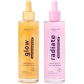 SpaLife Beauty Radiate & Glow Shimmer Oil Bundle – Dry Oil Duo with Subtle & Noticeable Shimmer – Mango & Peony Scents – Hydrating, Lightweight Moisture