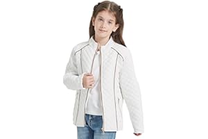Giolshon 2024 Fall Girls Faux Leather Jacket for Kids PU Motorcycle Biker Outwear Children's Slim Coat
