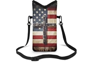 Txsniver Neoprene Phone Bag Adjustable Crossbody Strap Mobile Protection Case Hook and Loop Fastener Phone Bag, 4 X 8 Inch