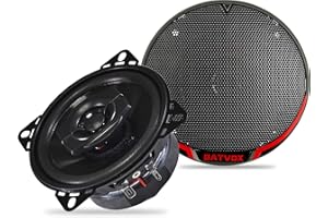 KASIYLUX BATVOX CS401 150 Watts 4 Inch 2 Ways 4 Ohm Impedance and Piezo Tweeter for Premium Car Audio Coaxial Car Speakers, Car Stereo Sound System with Removable Grill (2 Speakers)