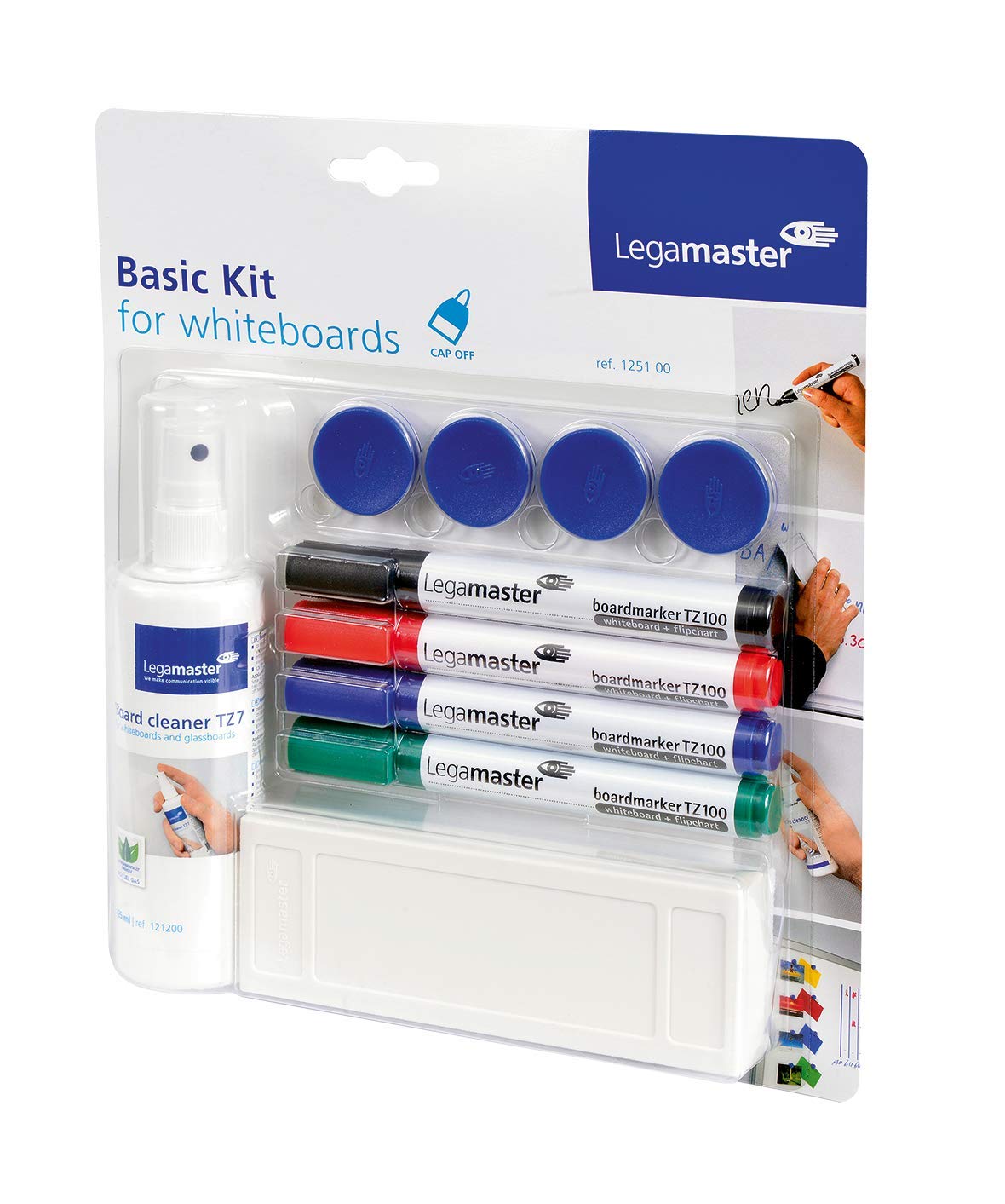 Legamaster Basic Whiteboard Accessory Set - Consisting of 10 Parts - Use in Combination with Whiteboard for Brainstorming, Meetings and Team Collaborations, 7-125100