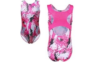 TFJH E One-piece Gymnastics Leotards for Girls Sparkle Athletic Clothes Activewear