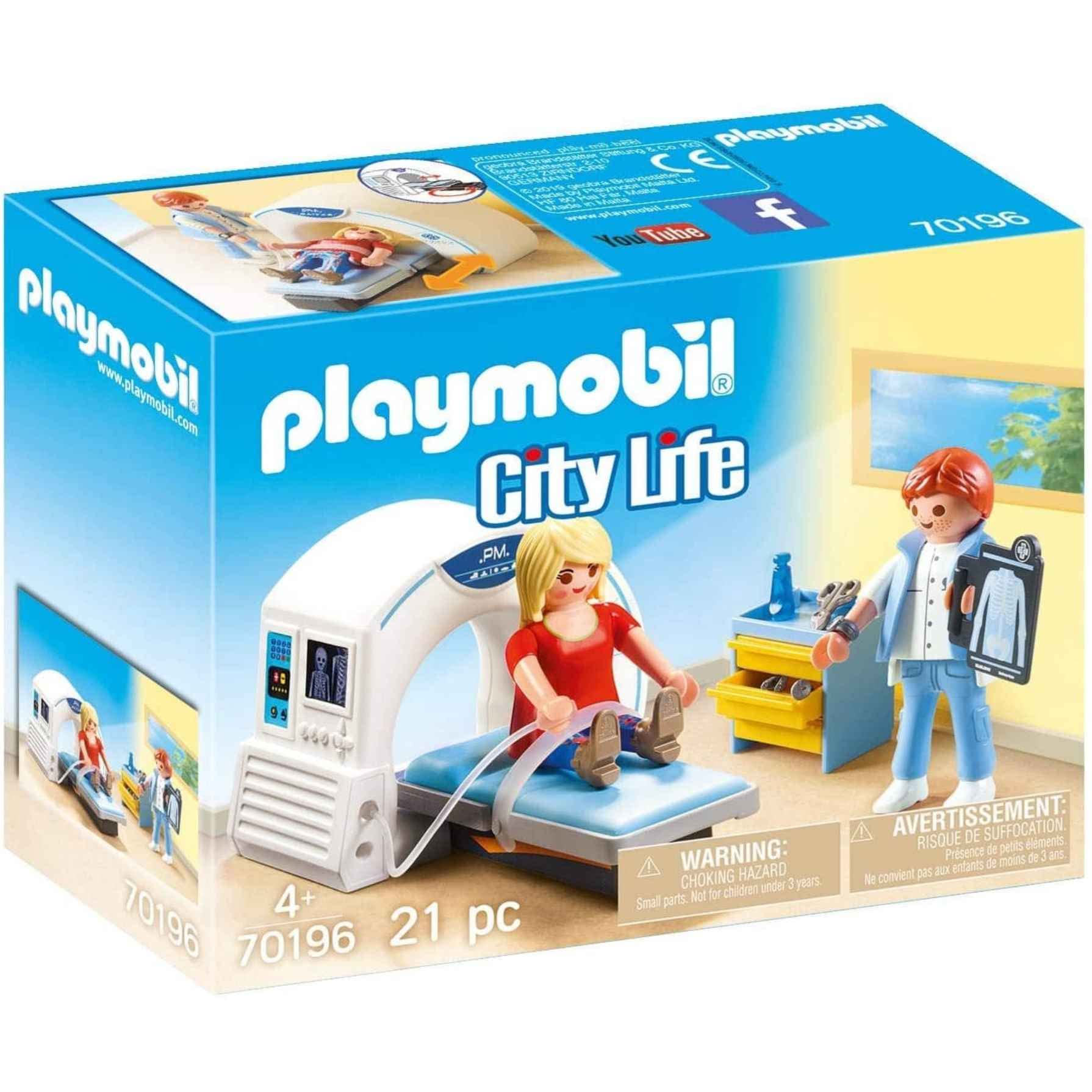 Playmobil 70196 City Life Hospital MRI Scanner with Doctor and Patient, for Children Ages 4+, Fun Imaginative Role-Play, PlaySets Suitable for Children Ages 4+
