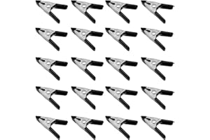 REBECCA ONLINE 20pcs 2" inch Metal Spring Clamps Spring Clips Clamps Spring Clamps 2 inch Heavy Duty for Household Clips Camping Woodworking Clips (Black, 2 inch)