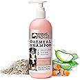 6-in-1 Dog Shampoo and Conditioner for Itchy Skin, Made in USA - 20oz Vet Formula Natural Medicated Best for De-Shedding, Itch Relief, Smelly Odor, Dry Sensitive Skin - Dogs & Cats Oatmeal Pet Wash