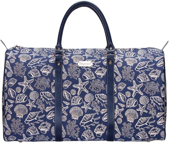 Signare Tapestry Women Big Holdall Weekender Luggage Bag Navy Blue