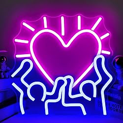 Keith Haring Neon Sign Graffiti Heart LED Signs for