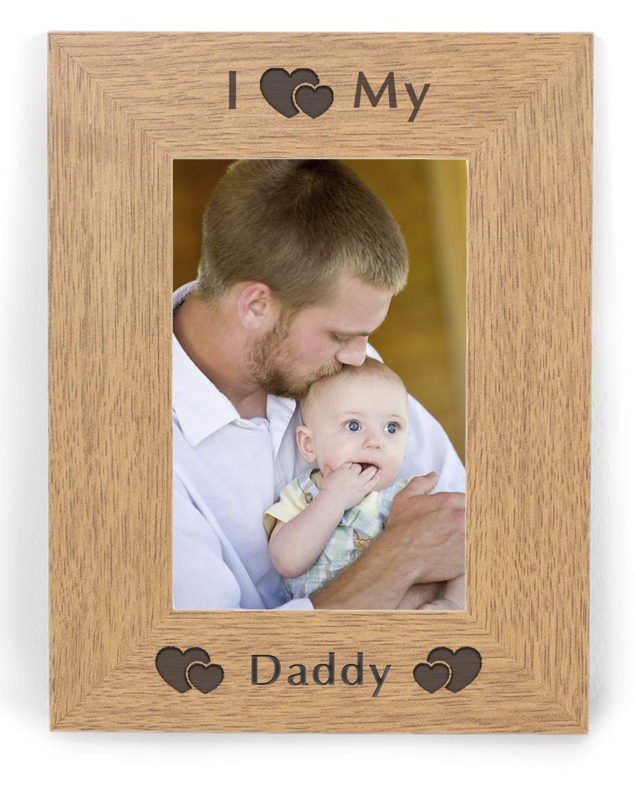 I HEART MY DADDY 6x4 6 x 4 Portrait Photo Picture Frame Love Birthday for Presents Gift from Son Daughter