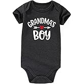 KEDFQV grandma's boy baby clothes grandma boy's clothing boy Bodysuits