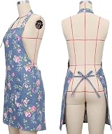 FANTESI 2 Pack Floral Kitchen Aprons Adjustable Pockets Women view 3