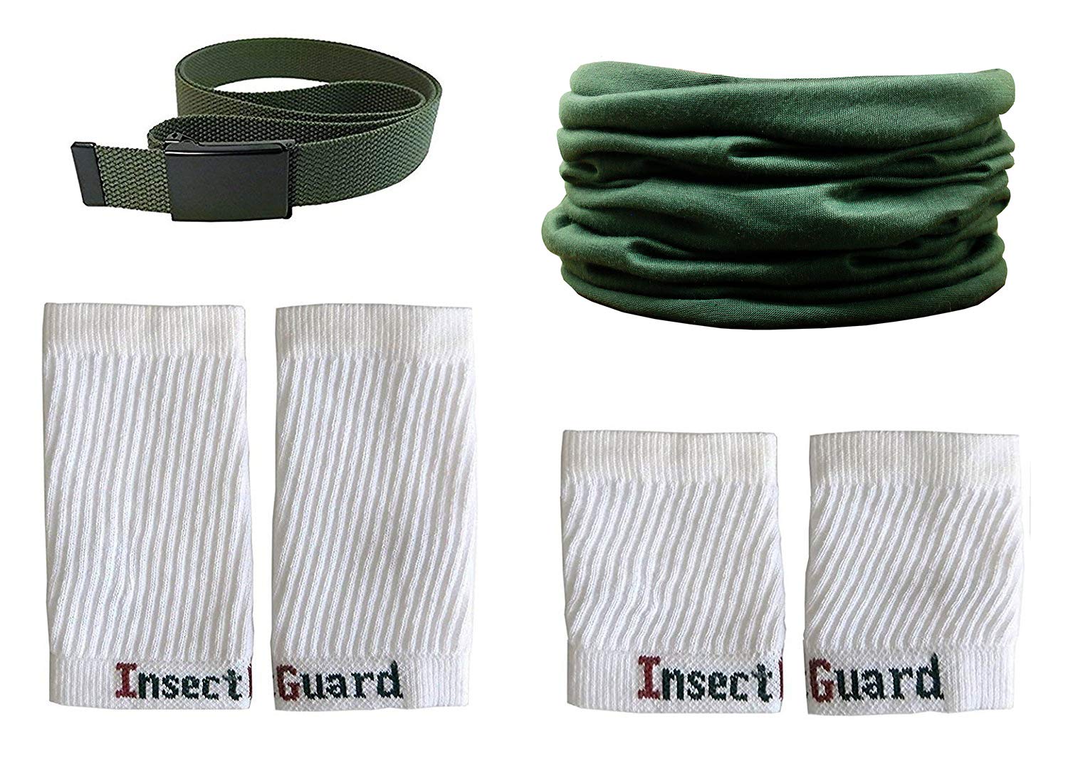 Photo 1 of InsectGuard Tick Gaiters - Permethrin Treated, Ticks, Mosquitoes, Flies & More Insect Repellent, Unisex Adult, (Green/White) Complete Package 2