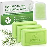 Antifungal Soap-Antibacterial Soap Bar with Tea Tree Oil (3Bars x 2.82oz) | Body &amp; Face Wash for Acne, Folliculitis, Eczema, Body Odor, Jock Itch, Athletes Foot, Tinea Versicolor -Original Tea Tree