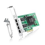 ipolex Intel I350-T4 Network Card, 4 Port NIC, Low